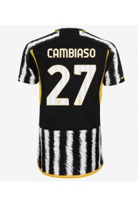 Juventus Andrea Cambiaso #27 Jalkapallovaatteet Naisten Kotipaita 2023-24 Lyhythihainen